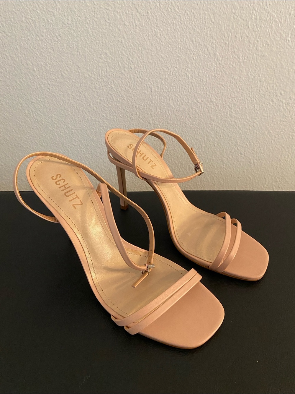 SCHUTZ Blush Strappy High Heel Sandals NWOT - Picture 12 of 13